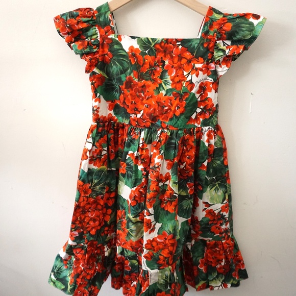 Dolce & Gabbana Other - Dolce&Gabbana Printed Red Floral Dress Geranium